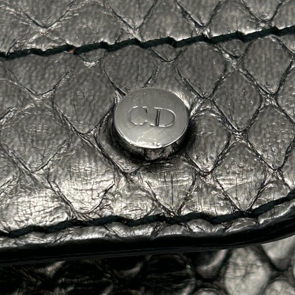 Christian Dior Street Chic Metallic Snakeskin Clutch - Picture 11 of 12